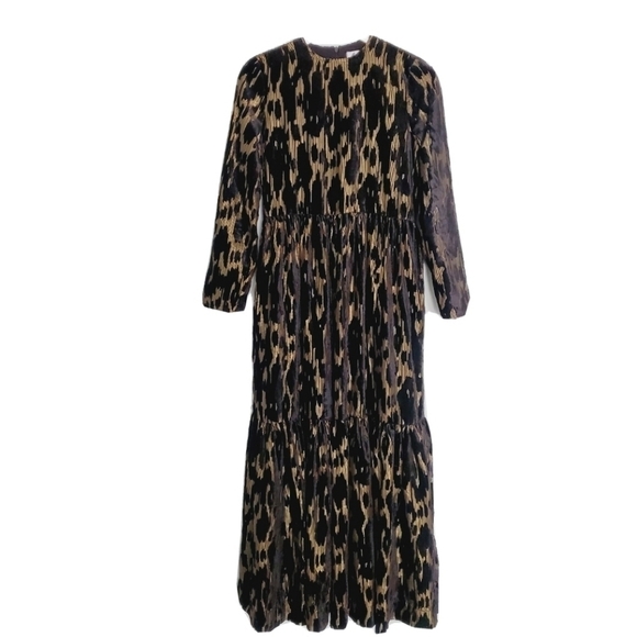 NEW Lilac Designz Black Gold Velvet Dress - Picture 2 of 5